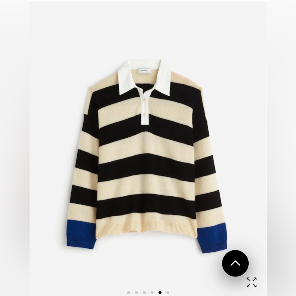 Madewell Cashmere-Wool Blend Rugby Sweater 
NWT NT599 $198 RETAIL